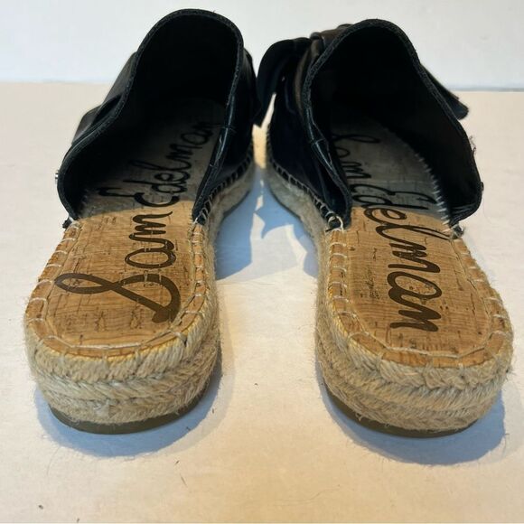 Sam Edelman Women's Espadrilles Black Leather Bow Top Size 9M Lynda - Picture 5 of 12